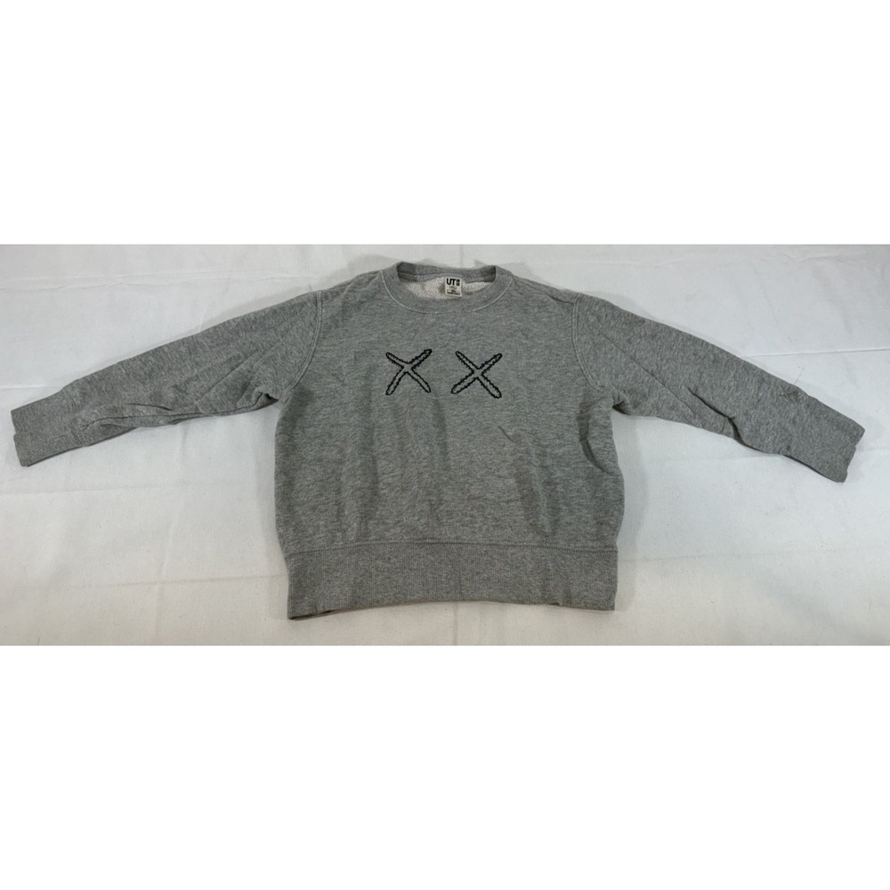 Uniqlo UT KAWS x Sesame Street Youth Size 5-6 Gray Crewneck Sweatshirt